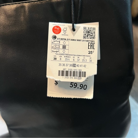NWT ZARA Stiletto Heel Booties - Black - Picture 5 of 5